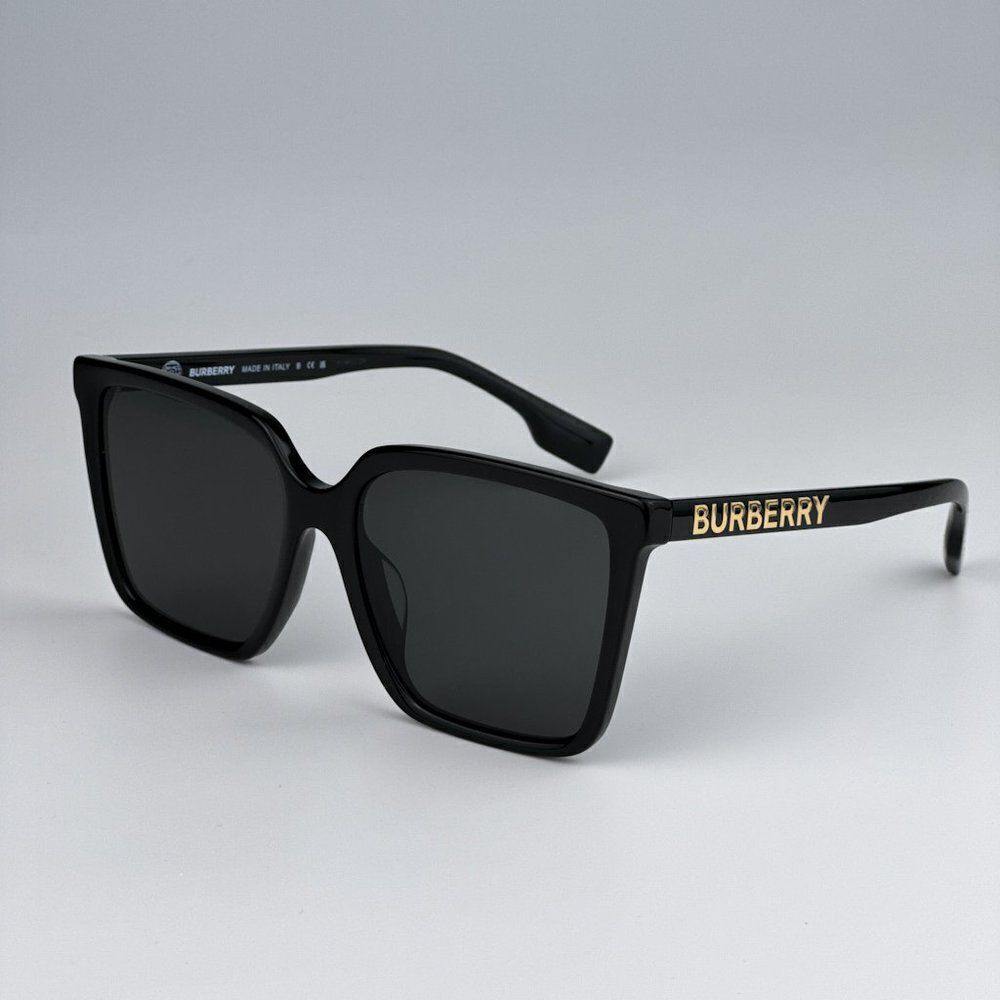 NEW Burberry BE4411D 300187 Black Dark Grey Square Women Sunglasses BE 4411D - Picture 6 of 10